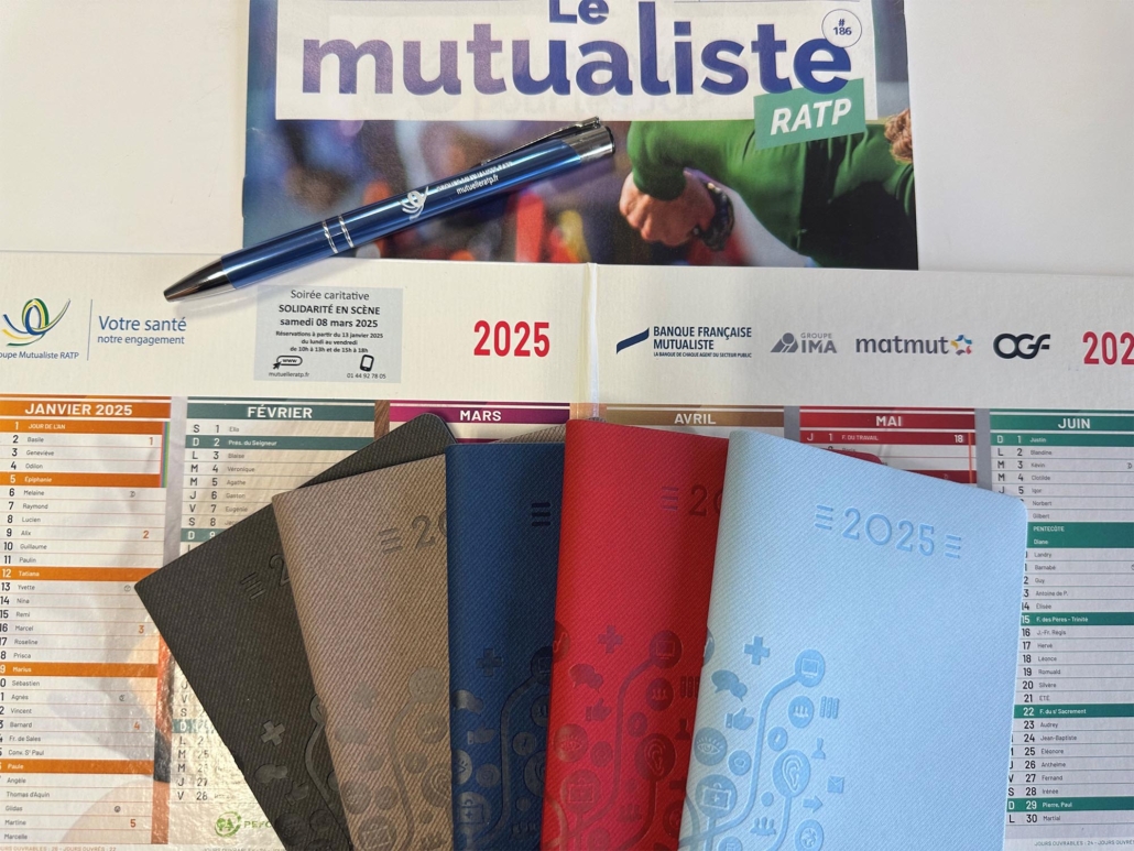 Nouveaux agendas et calendriers mutualistes 2025