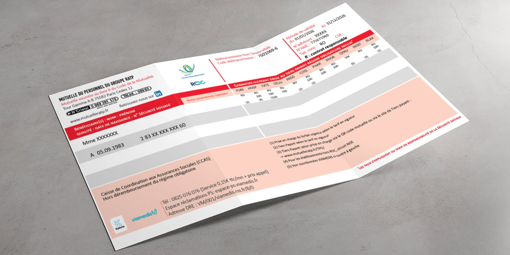 carte mutuelle - tiers payant - papier 2026